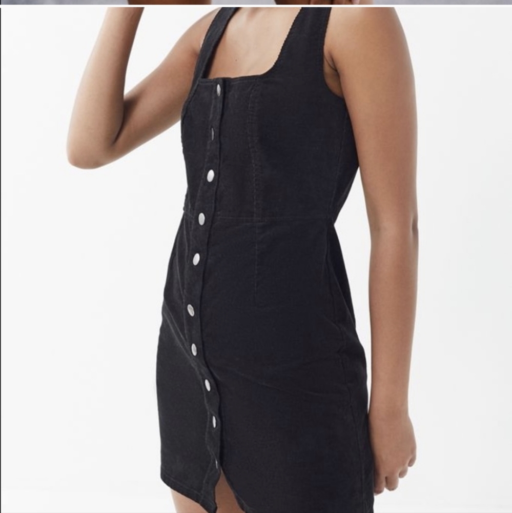 Urban Outfitters Corduroy Button Down Black Dress - Size 4